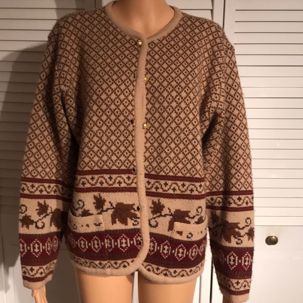 Crystal Kobe Vintage Autumn/Xmas Cardigan Medium